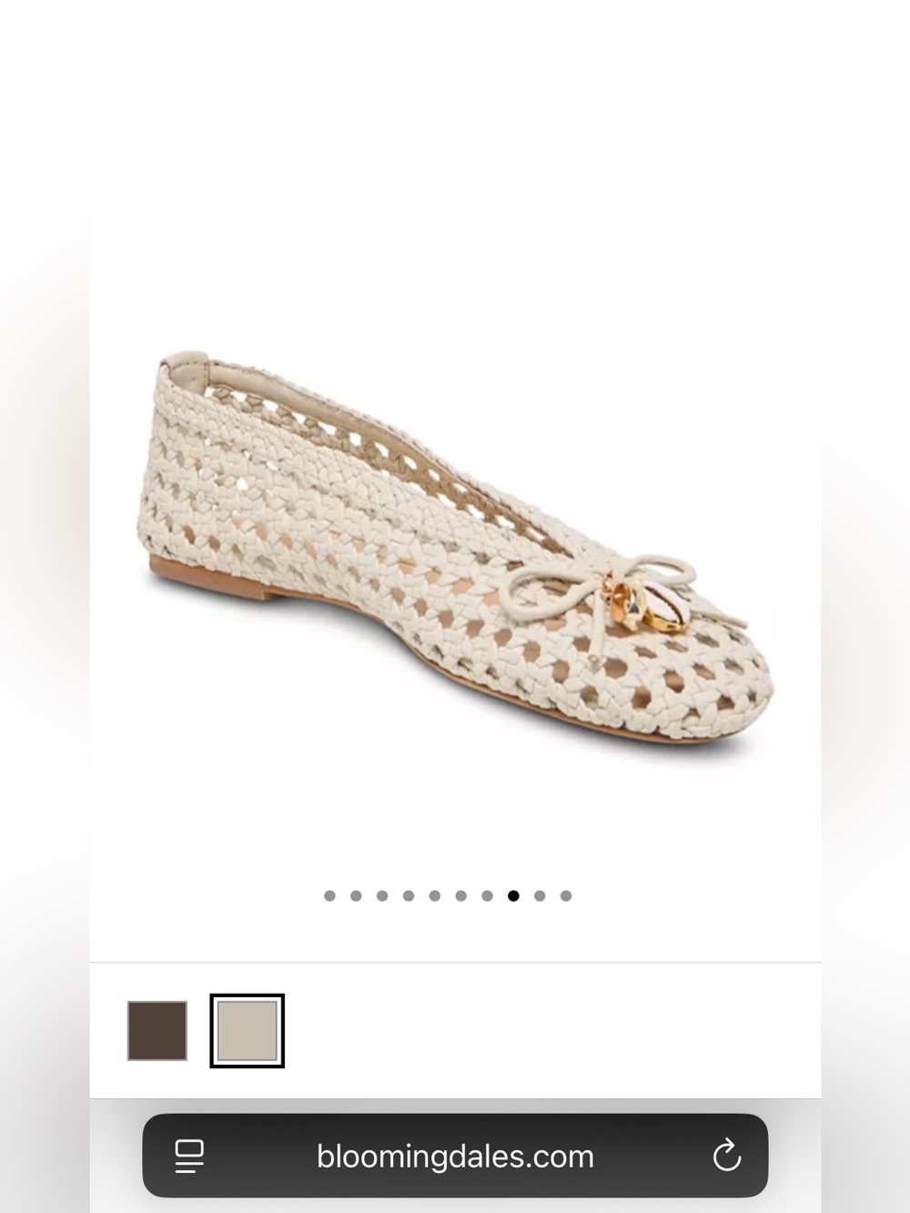Ivory woven ballet flats sz 8.5, Excellent condition